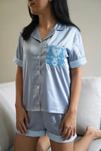 Load image into Gallery viewer, Dusty blue shorts set