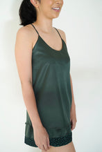 Load image into Gallery viewer, Moss green sleeveless shorts set