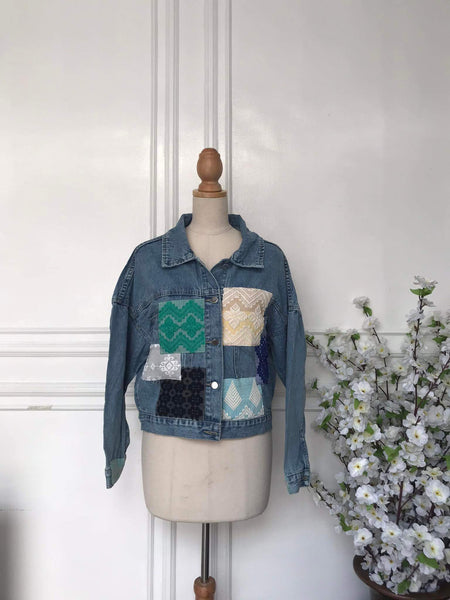(s) - Denim Patch Jacket