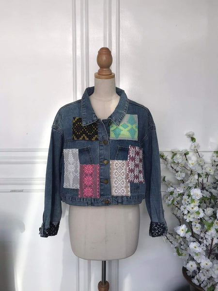 (m) Denim Patch Jacket