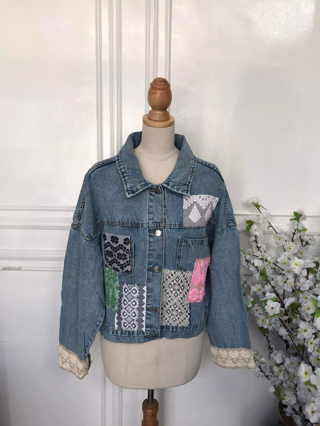 L - Denim Patch Jacket