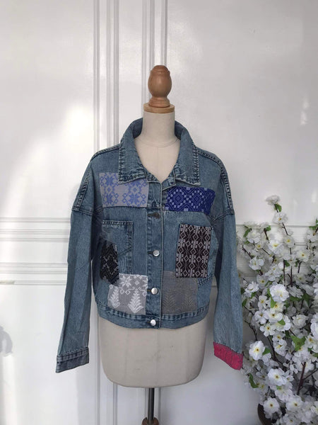 (m) Denim Patch Jacket