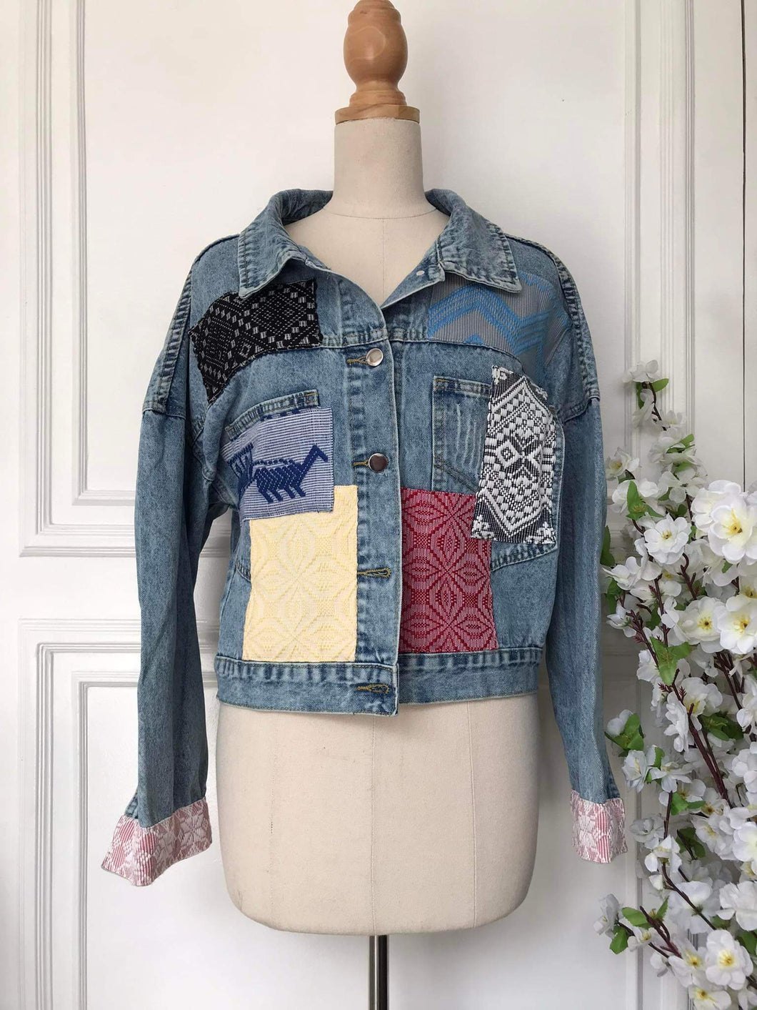 (s) - Denim Patch Jacket